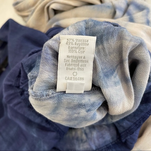 Navy and cream tie dye jumpsuit. Large. - Picture 6 of 7